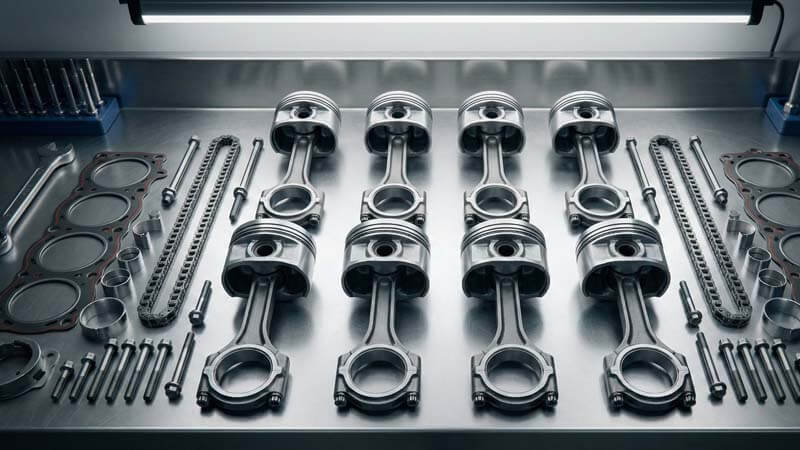 Запчасти для капитального ремонта двигателя V8 Порше поршни и цепи